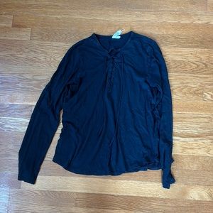Deep-V Long-Sleeve